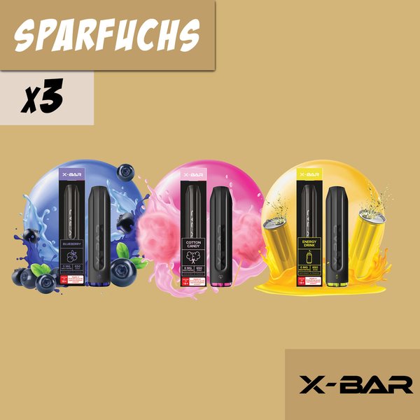 X-Bar x3 - nikotinfrei - SPARSET